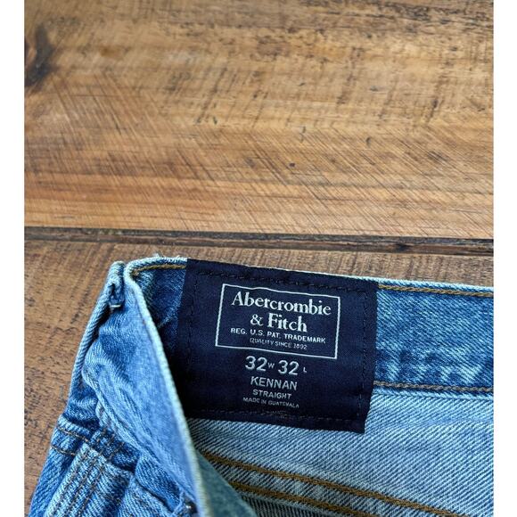 Mens Abercrombie & Fitch Kennan Straight Distressed Carpenter Style Jeans 32x32 - Picture 8 of 12